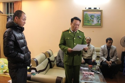 Cơ quan công an Hà Nội đọc lệnh bắt khẩn cấp đối tượng Phạm Quang Hà